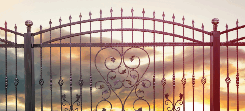 Ein Schmiedeeisen Zaun